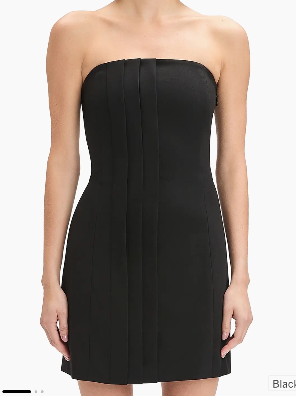 Favorite Daughter Missed Your Chance Strapless Sleek Black Dress, new with tags